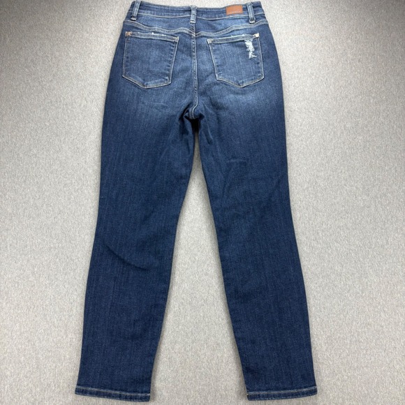 Judy Blue Jeans Womens 7/28 Boyfriend Fit Distressed Medium Wash Comfort Stretch - Picture 4 of 15